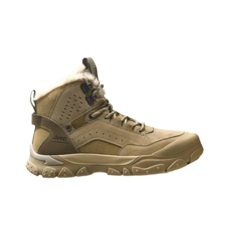 Jeep JEEP Wear resistant And Lightweight High Top Hiking Shoes Men's Brown-1