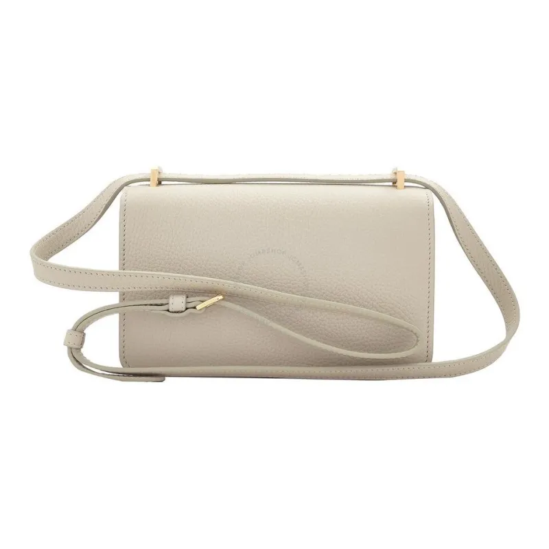 Burberry Leather Crossbody Bag, Shoulder Bag Women's Beige-2