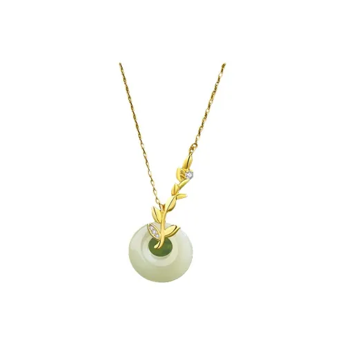 Royal Heaven's Choice Hetian Jade Pale Greenish White Jade Unisex