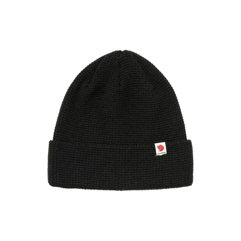 Fjallraven Recycled Polyester Knitted Fabric Beanies Unisex Black-0