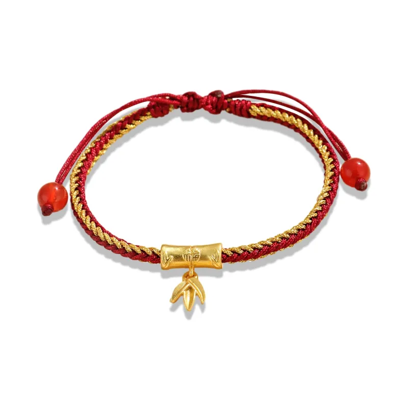 MAGICPOLE Copper, Fabric Rope Bracelets Unisex Black/Red-3