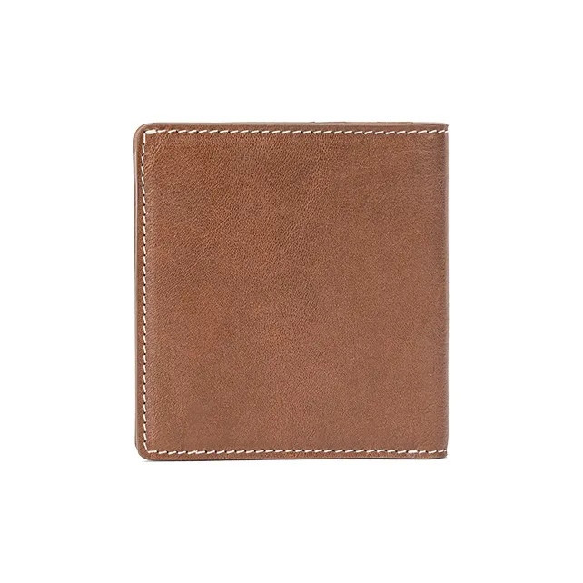 VANESSA HOGAN Top Grain Cow Leather Card Holder Coin Purse Unisex Cocoa Red/Brown/Obsidian Black-3