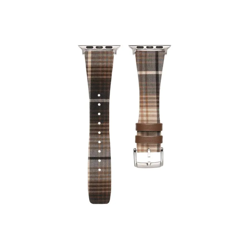 IKYOU Apple Compatibility Watch Band Grid Pattern Material-5