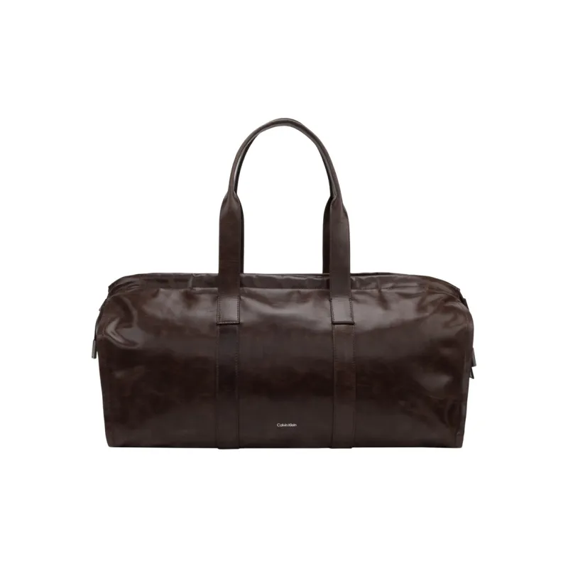 CALVIN KLEIN Cow Leather Handbag Tubas Women's Cocoa Brown-0