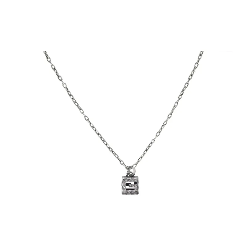 GUCCI 925 Sterling Silver Necklaces Unisex Silver-0
