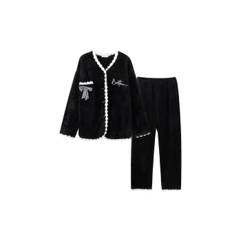 Sleeping Beauty Pajama Set Women's Black