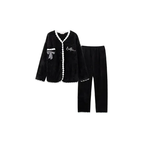 Sleeping Beauty Pajama Set Women's Black