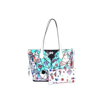 EYE THEME PVC Shoulder Bag Tubas Women's Dazzling Color White/Multicolor Purple Black