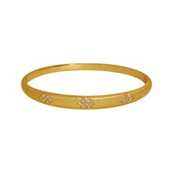Bi disc S925 Silver Plated 18K Gold Bangles Unisex