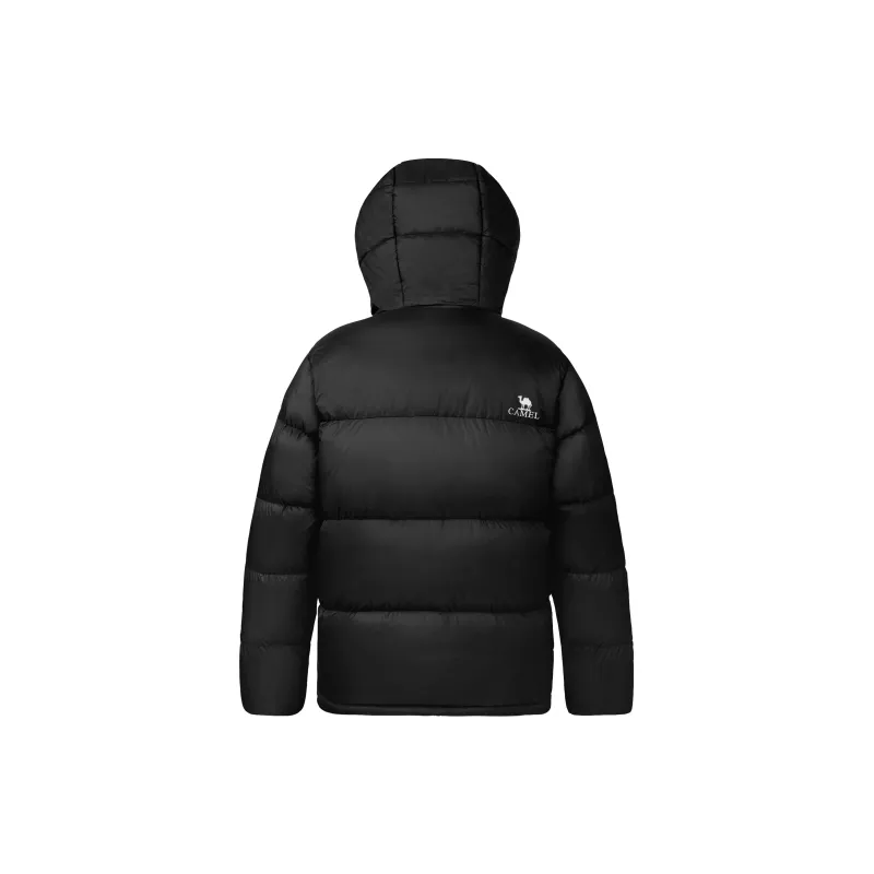 CAMEL Thermal Cold Resistant Color Block Hooded Puffy Down Jacket Unisex-3