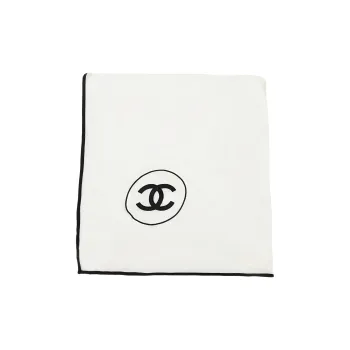 CHANEL Knit Scarves Unisex White