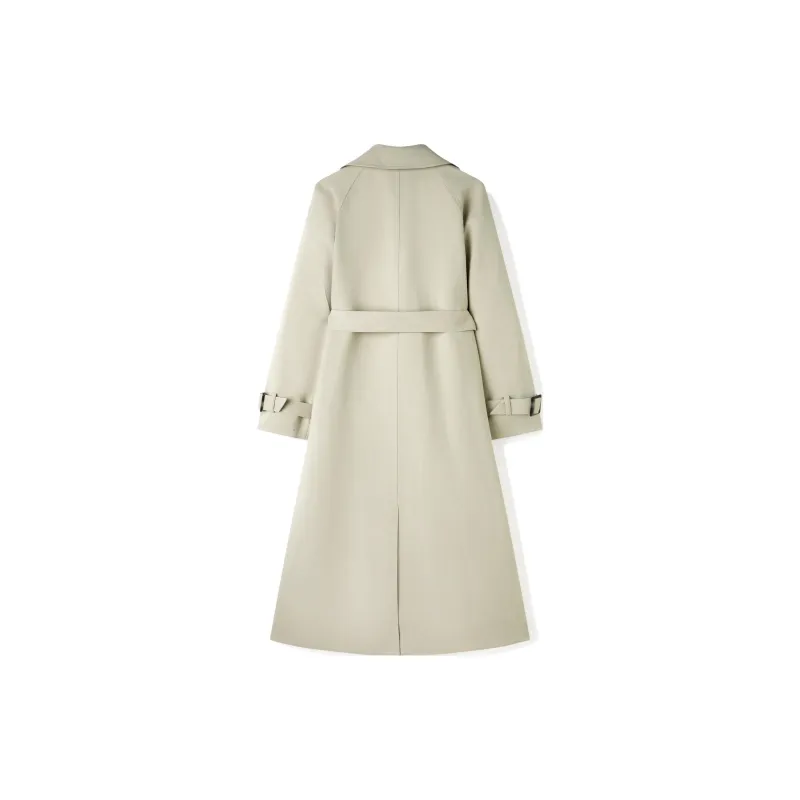 TKY SHOP Trench Coat Women's Khaki-1