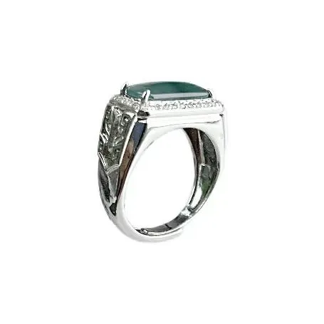 WENFUGE Bean Type Jadeite Rings Unisex