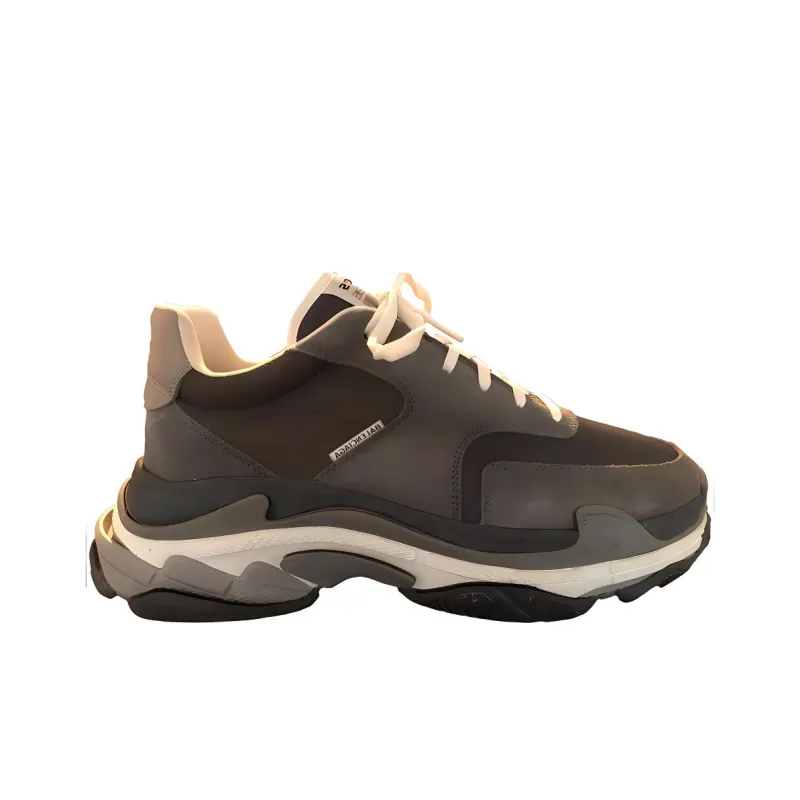 Balenciaga Triple S Low Top Casual Shoes Men's Gray-1