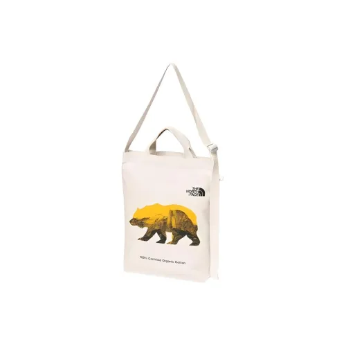 THE NORTH FACE Organic Cotton One Shoulder Handbags Regular Unisex Natural & Bear Print