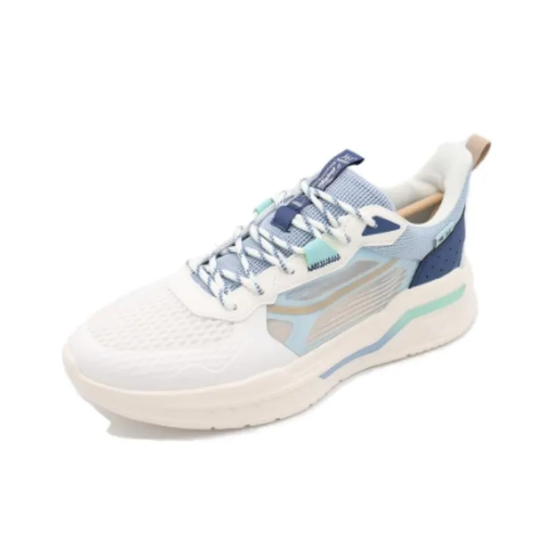 361° Anti Slip Wear Resistant Low Top Running Shoes Men's White Blue-2