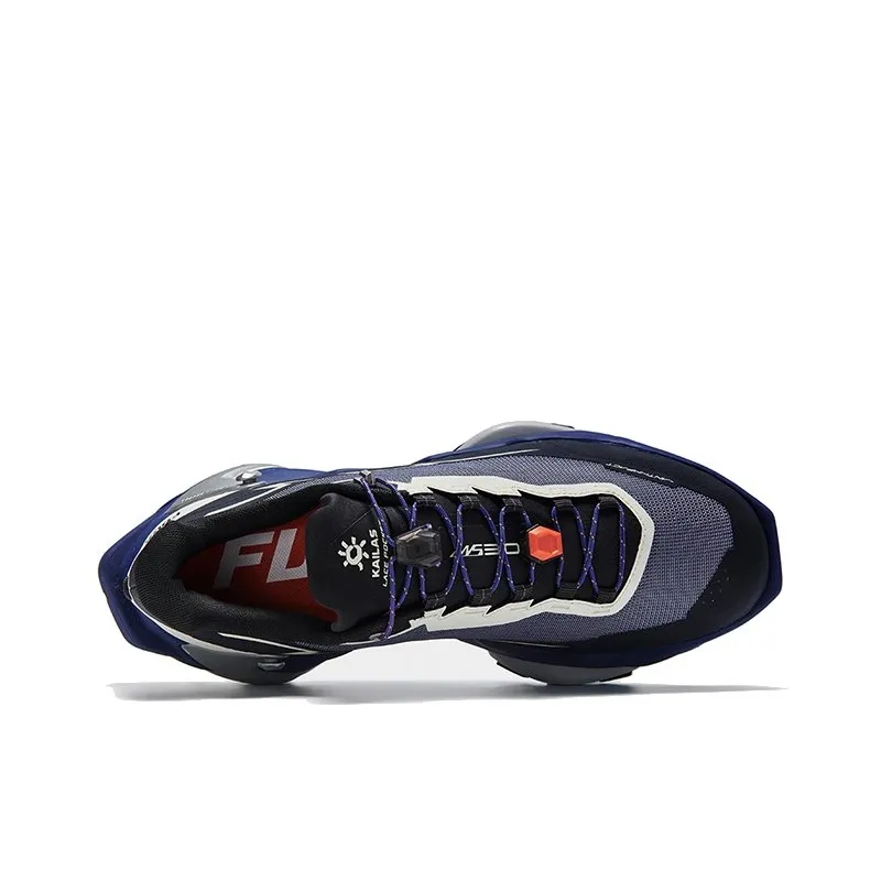 KAILAS FUGA DU Cushioned Slip-Resistant Low-Top Superior Traction Trail Running Running Shoes Men's White Blue-2