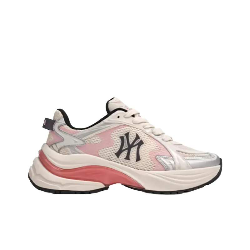 MLB Curve Runner Wear resistant And Lightweight Low Top Chunky Sneakers Unisex Pink-1