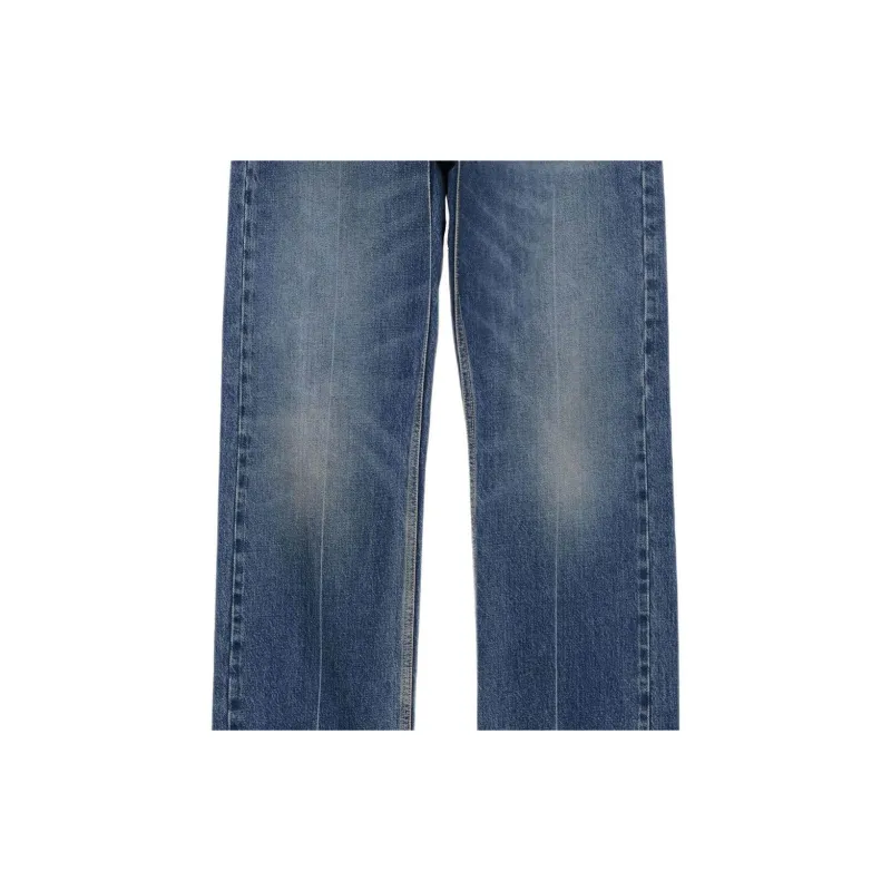 Alexander McQueen Logo Patch Straight Leg Jeans-5