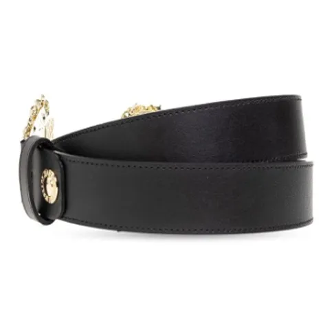 VERSACE Logo Engraved Double-Buckle Belt-1