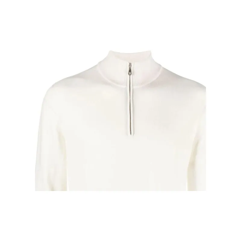 Brunello Cucinelli Funnel Neck Knitted Polo Shirt-1