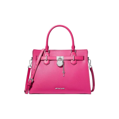 MICHAEL KORS Hamilton Series Leather tote Liuto Bag, Shopping Bag, Shoulder Bag, Handbag Medium Size Women's Rose Red