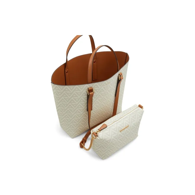 ALDO Artificial Leather Tote Handbag Tubas Women's Bone/Mixed Color-2