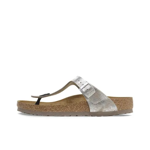 Birkenstock Gizeh EVA Abrasion Resistant Slip Resistant Flip Flops Women's Silver