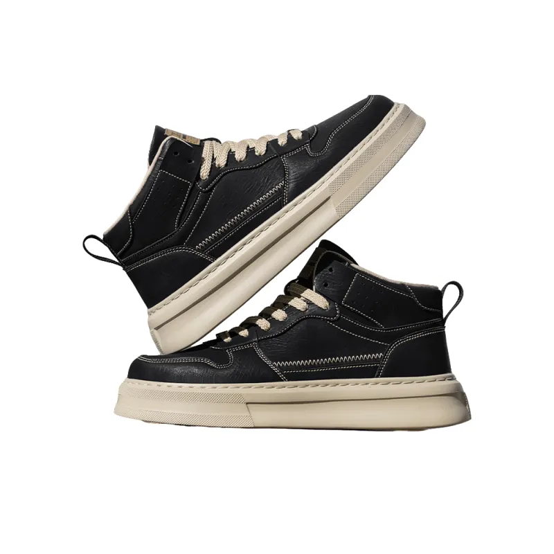 X-ZONE Anti-Slip And Wear-Resistant Height Increasing High-Top Skateboard Shoes Men's-23