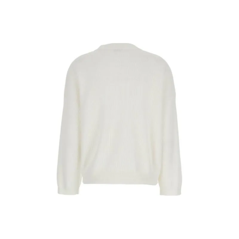 Brunello Cucinelli Monili Embellished V Neck Jumper-1
