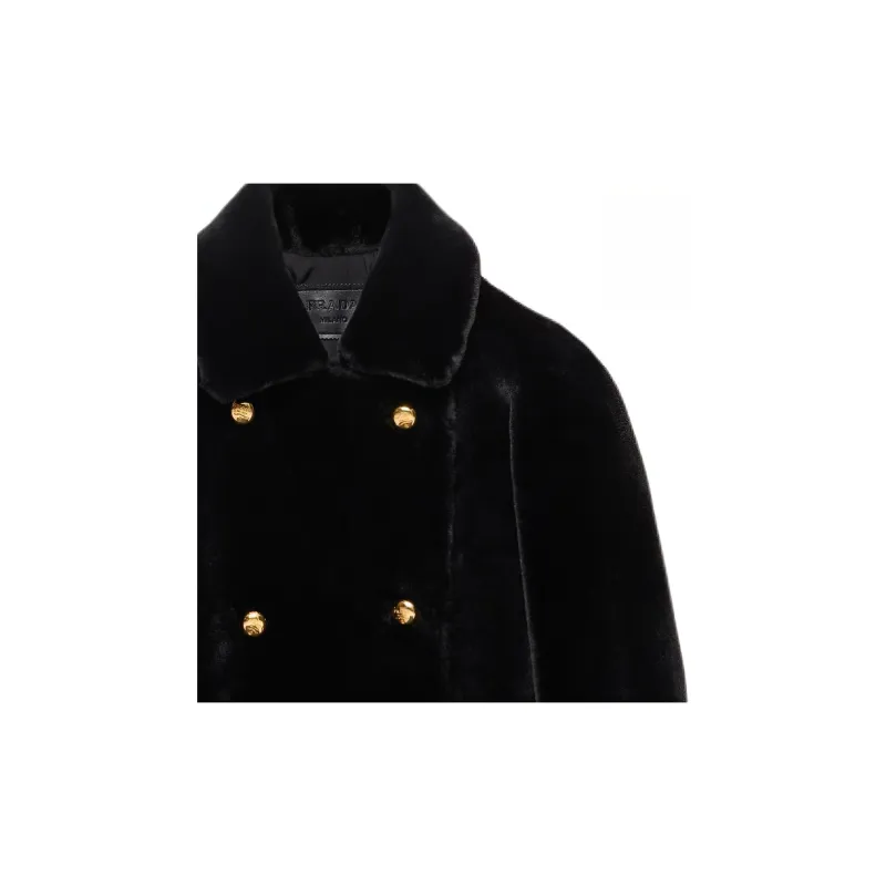 PRADA Double Breasted Long Coat-4