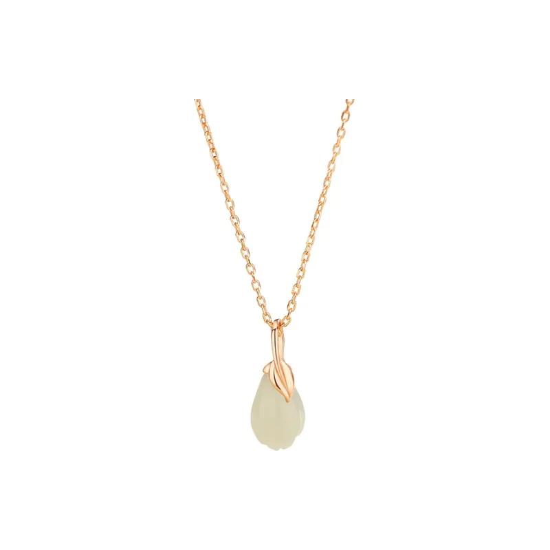 Royal Heaven's Choice Hetian Jade Pale Greenish White Jade Unisex-4