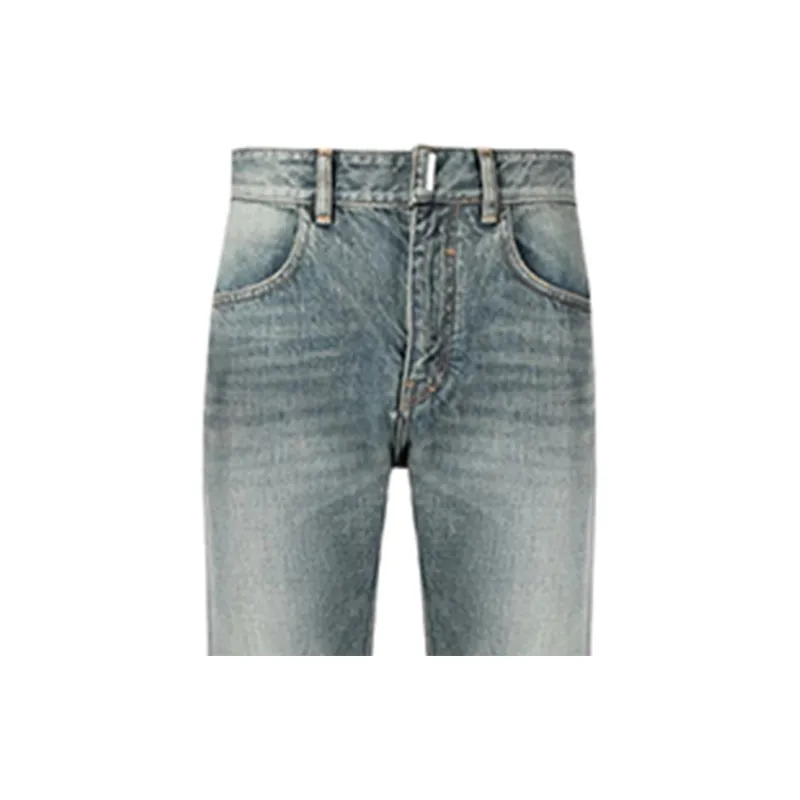 Givenchy Mid Rise Bleach Effect Denim Jeans-4