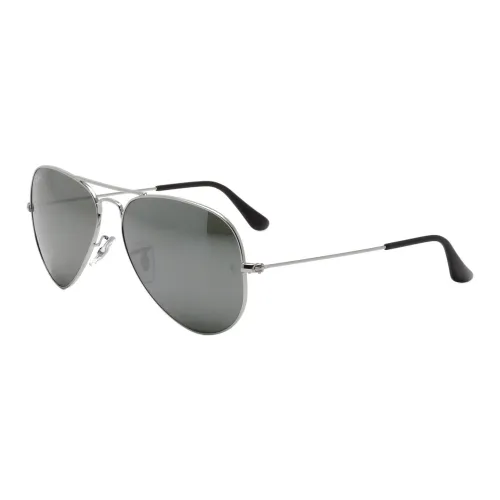 RayBan Metal Aviator Sunglasses Unisex Silver