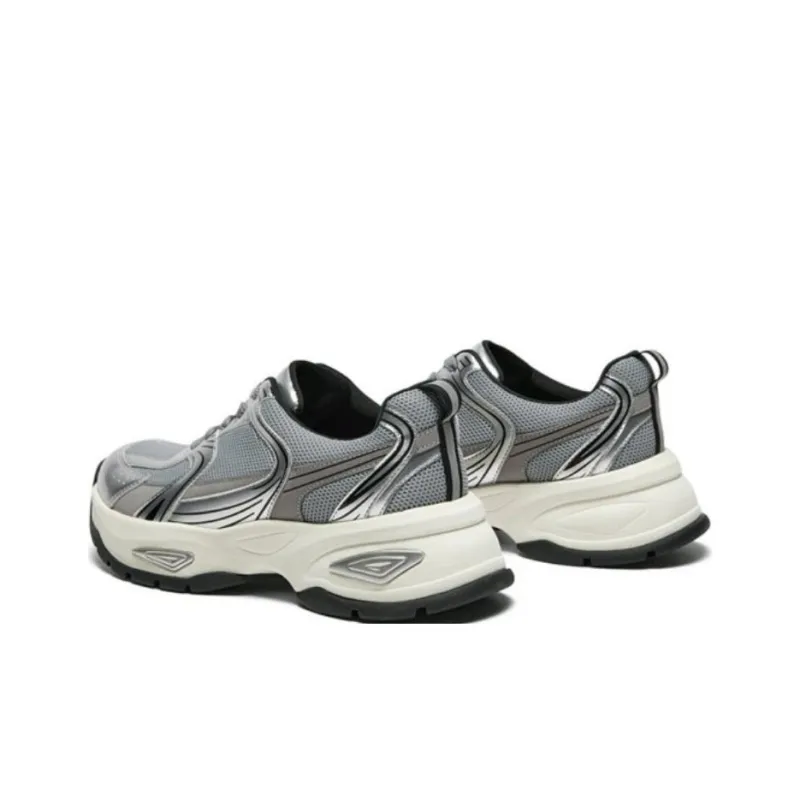 Hush Puppies Cushioning Low-Top Chunky Sneakers Women's Silver Gray-3