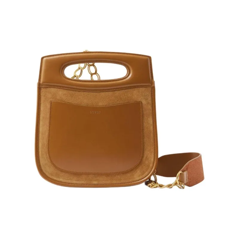 SOEUR Cow Leather One Shoulder Handbags Women's Ochre Mixed Camel-0