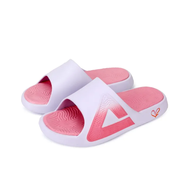 PEAK State Pole Slip Resistant Odor Resistant Slide Slippers Men's White Pink-3
