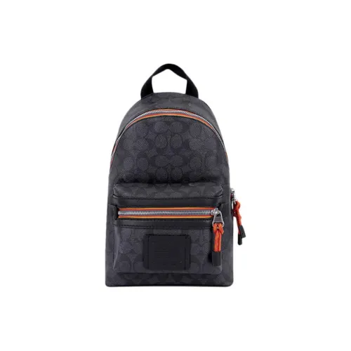 COACH Academy Coated Canvas With Leather Crossbody Bag Shoulder Bag Sling Bag Small Size Men's Charcoal