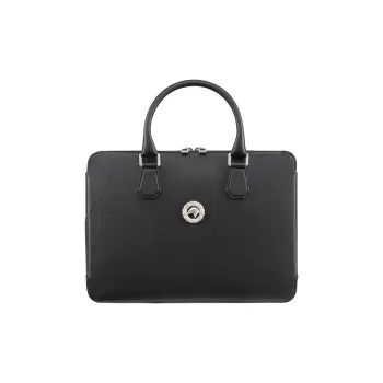 STEFANO RICCI Calfskin Portable Briefcases Men's Black