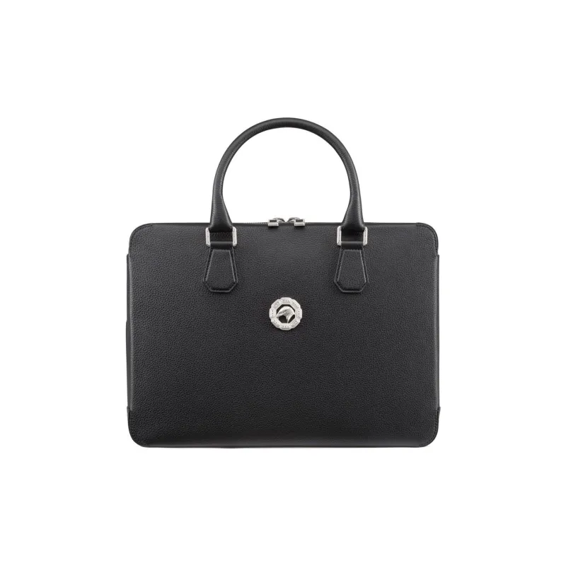 STEFANO RICCI Calfskin Portable Briefcases Men's Black-0