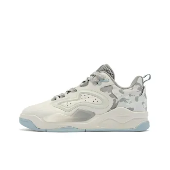 QIAODAN Dry Slip Resistant Cushioning Lightweight Low Top Skateboard Shoes Men's Gray