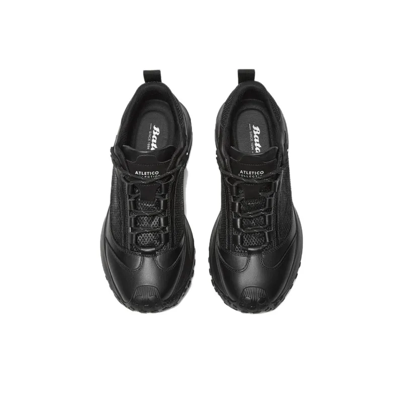BATA Anti Slip Wear Resistant Low Top Casual Shoes Men's Black-2