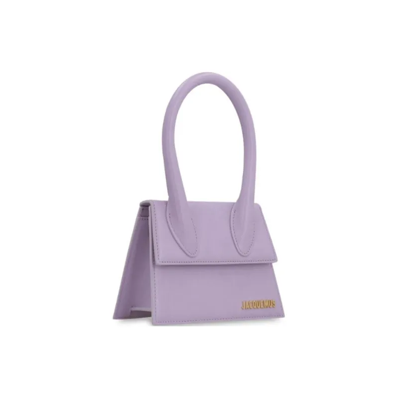 Jacquemus Cow Leather Crossbody Handbags Women's Lilac-2