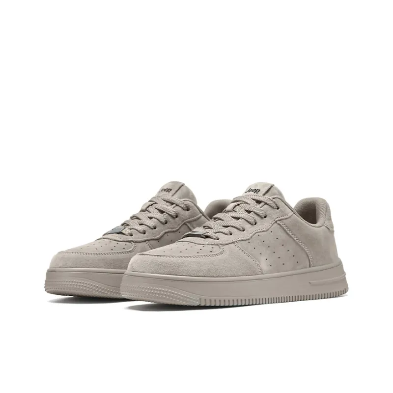 Jeep Classic White Sneakers Wear-resistant Lightweight Breathable And Non-slip. Skateboard Shoes Men Wheat-2