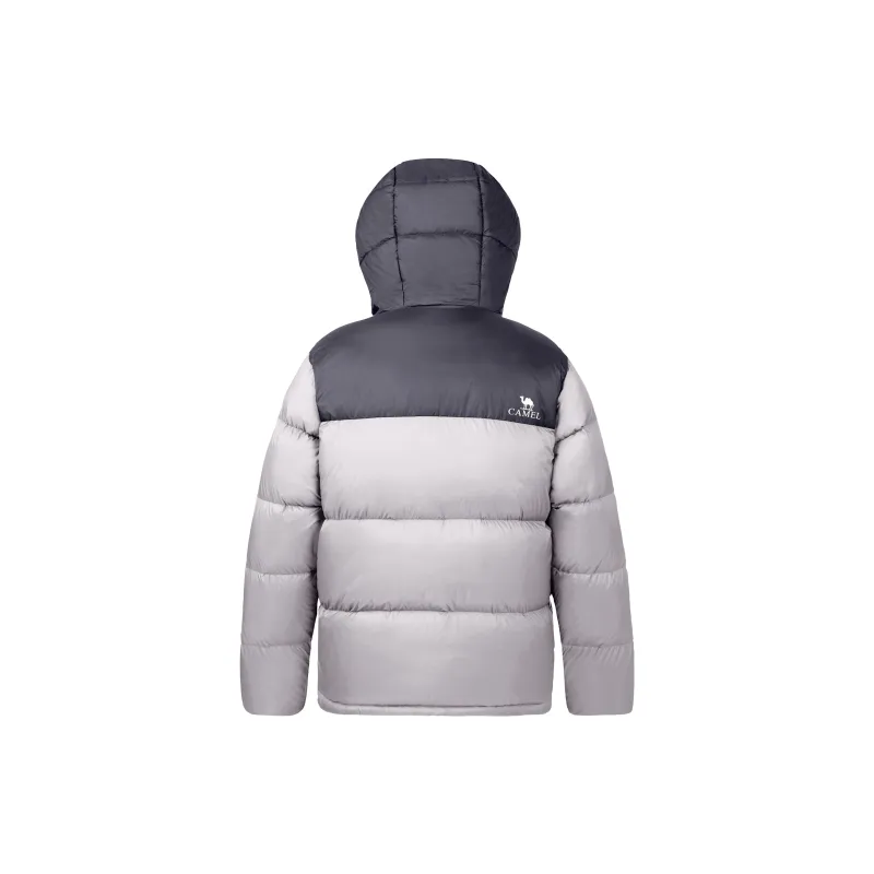 CAMEL Thermal Cold Resistant Color Block Hooded Puffy Down Jacket Unisex-11