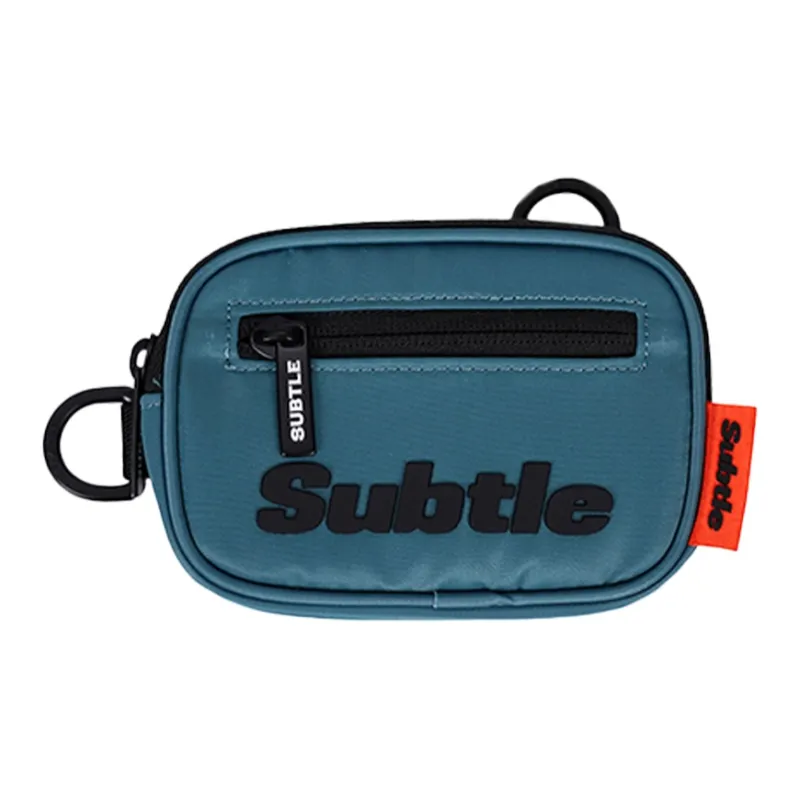 Subtle Nylon Card Holder Trumpets Unisex Ink Black/Sand Brown/Deep Sea Green-1