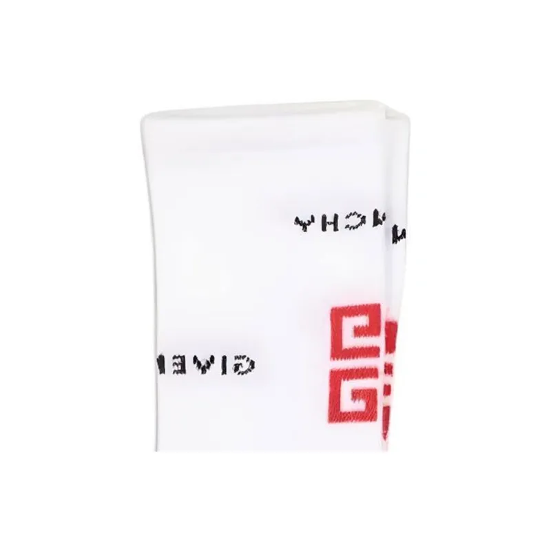 GIVENCHY Knee-High Socks Unisex 1 Pack White-1