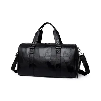 Ha Luxury PU Travel Bag Unisex Black