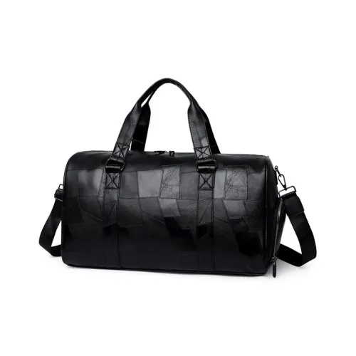 Ha Luxury PU Travel Bag Unisex Black