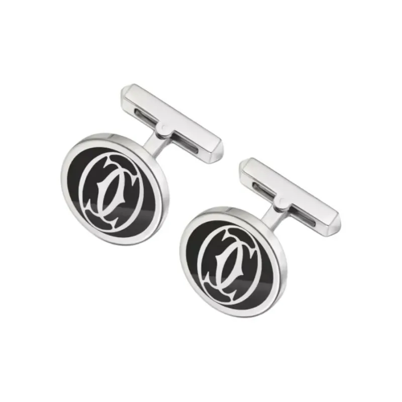 CARTIER Palladium-Plated Sterling Silver Cufflinks Unisex Silver-1